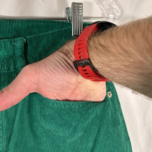 Urban Outfitters Corduroy Pants Women's 26 Green Pegged Cowboy Button Zip - Picture 4 of 10